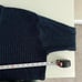 y2k blue ribbed chunky knit sweater