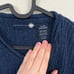 y2k blue ribbed chunky knit sweater