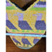 Woven Textile Crochet Bucket Bag w/ Shoulder Strap Zipper Closure Eagles Birds