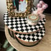 Mackenzie Child’s Courtley Check Tiered Wood Tray Dupe