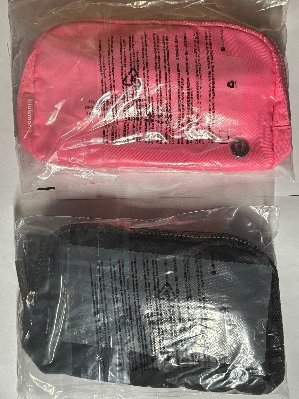 Lululemon lemon everywhere belt bag 1L bundles *** black & Sakura pink ***