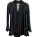 Free People Like New Tell Tale Lace Tunic Black Sexy Festival Coachella Size M