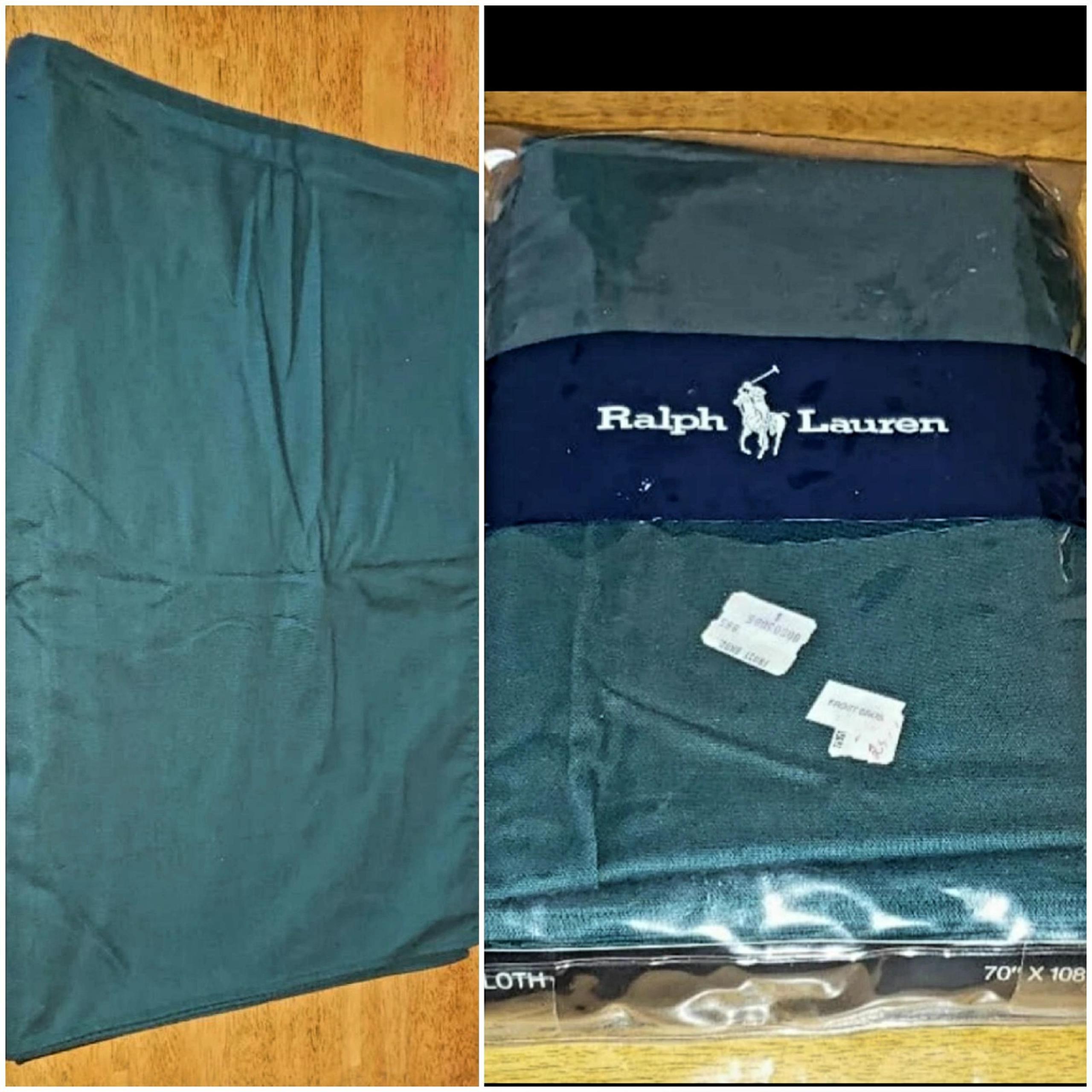 Vintage Ralph Lauren Green Table Cloth