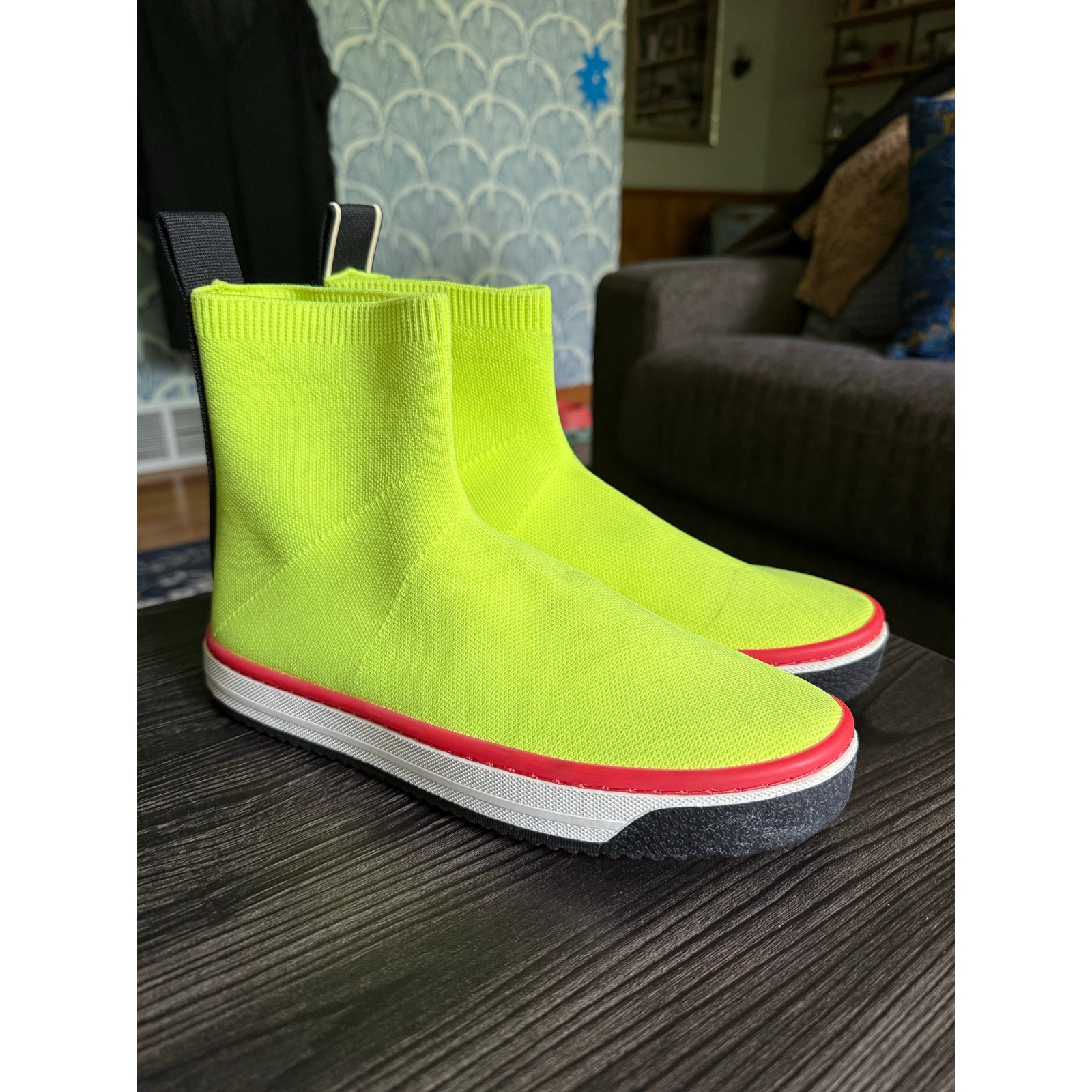 MARC JACOBS Neon Yellow Dart Sock Sneakers Sz. 39