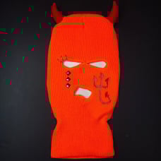 Cry Evil Devil Orange Ski Mask Balaclava