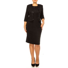 Maya Brooke Brianna Milay 2-Piece 3/4 Sleeve Jacket Dress Suit Plus Size 18W