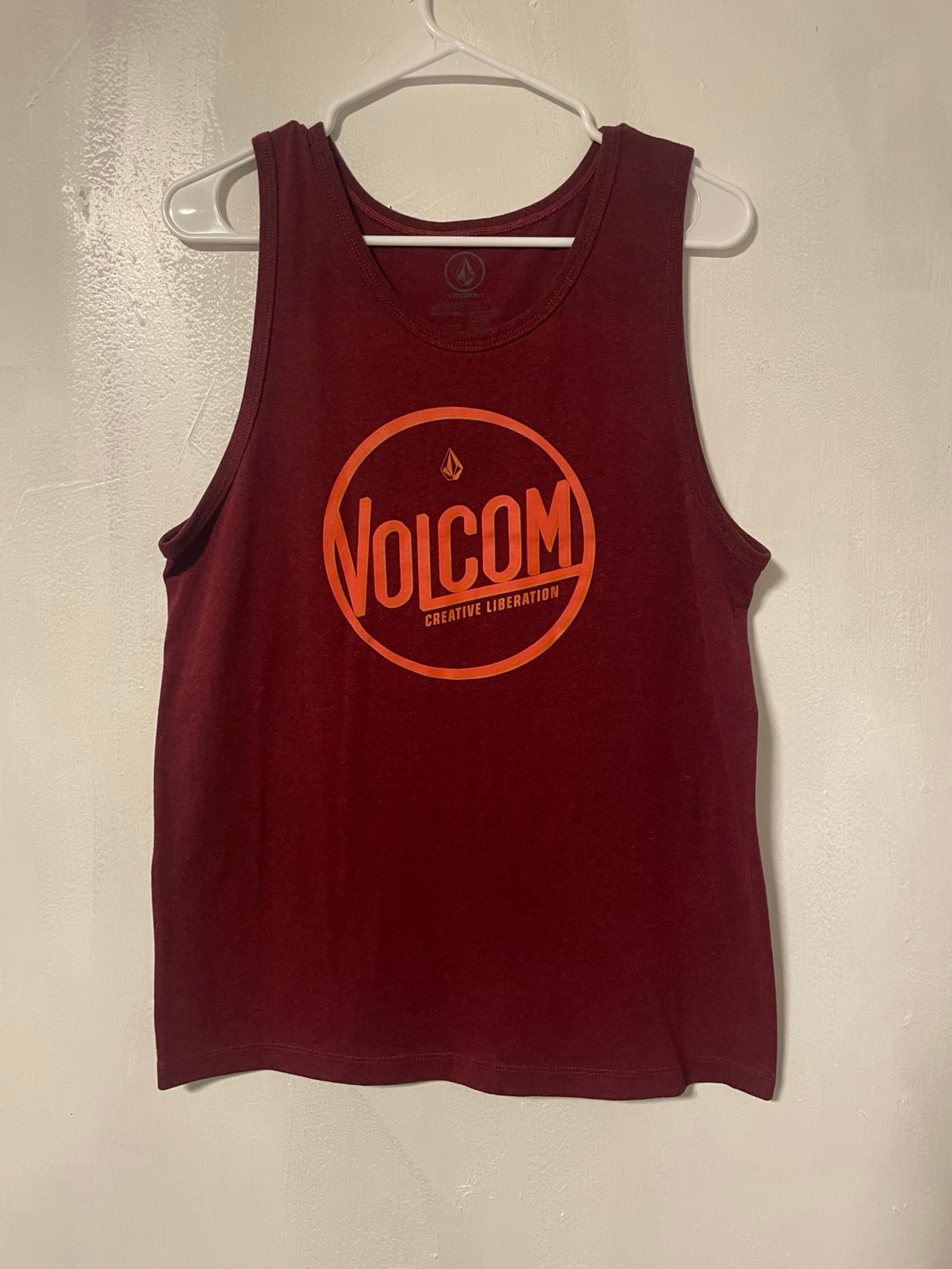 Dark Red Volcom Stone Tank Top Shirt