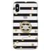 Kate Spade NY Universal Cell Phone Ring Stand Black White Stripes w/ Spade Gold