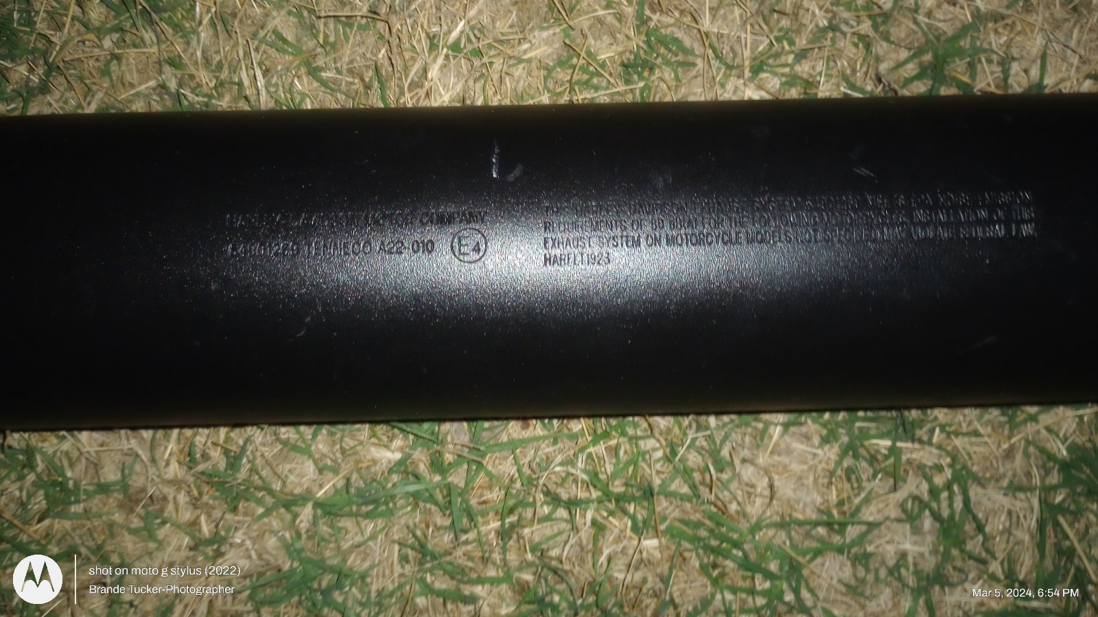 28 Black Harley Davidson Straight Exhaust Pipe