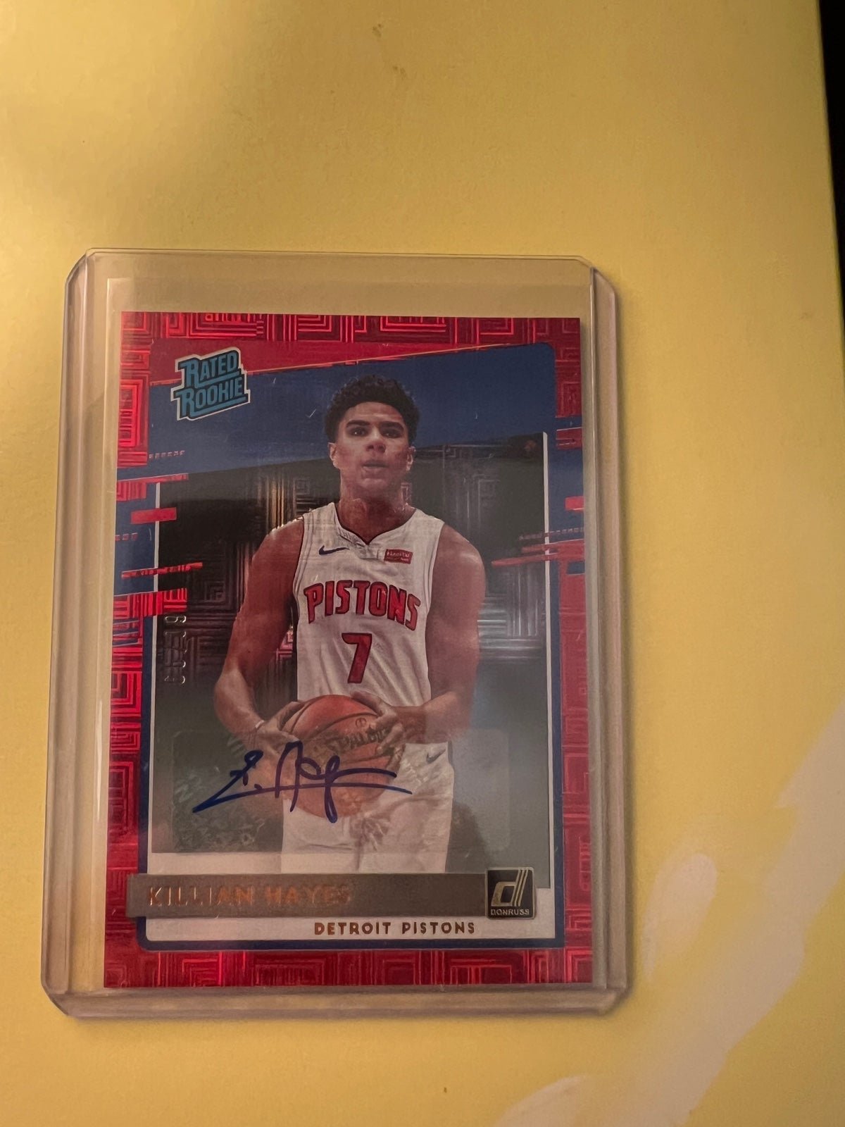 2020-2021 Killian Hayes Donruss Choice Red /99 Rated Rookie Auto! RC! No. 204
