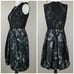 Carmen Marc Valvo Mesh Insert Brocade Cocktail Women's Dress Sz 4 NWT 680 D1