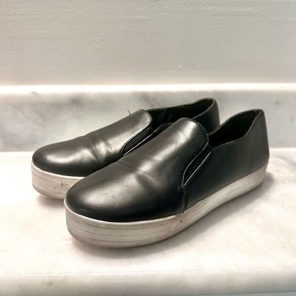 Breckelles Slip On Platform Sneaker Shoes Black Size 9