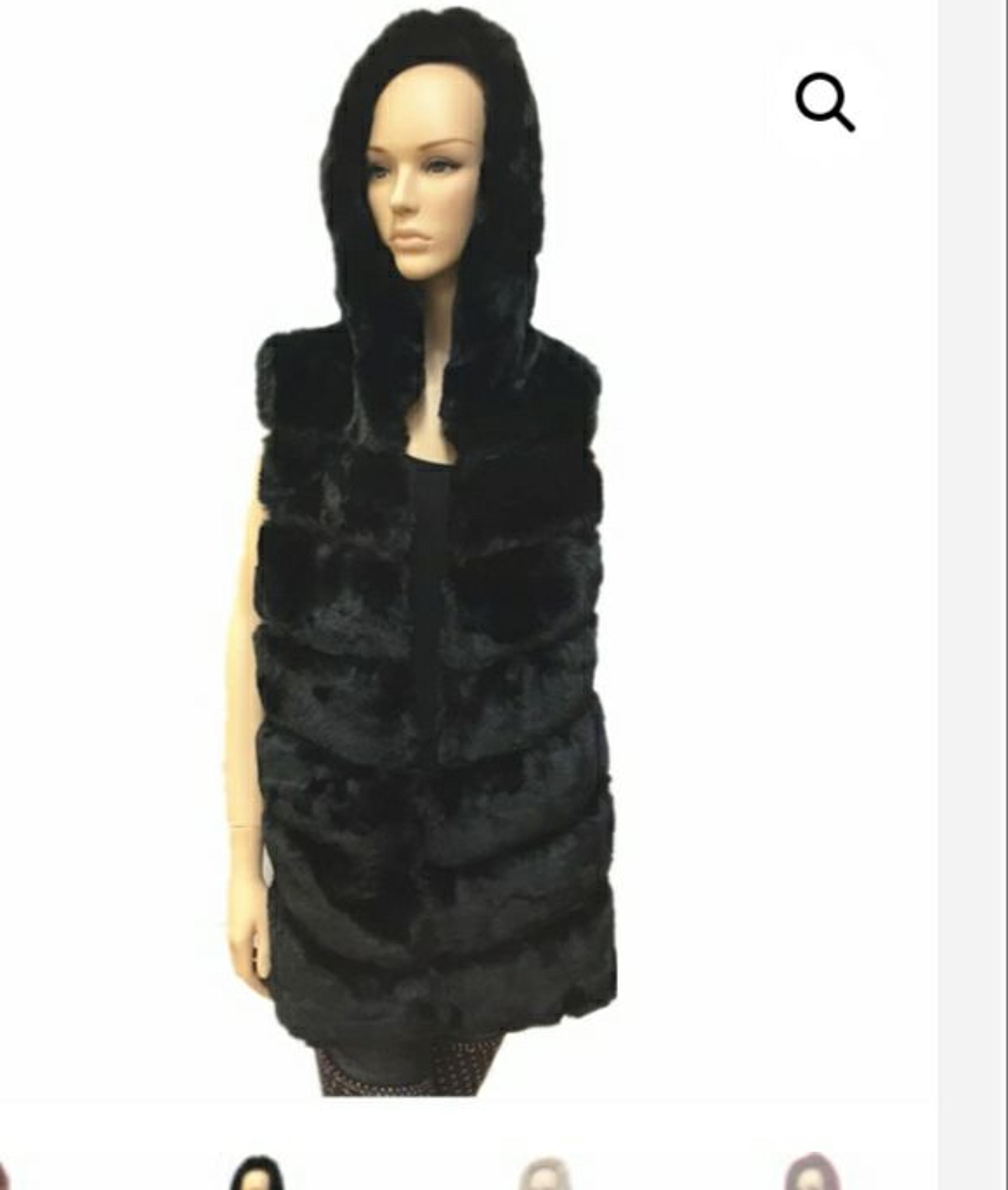 FAUX fur vest JACKET