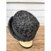 Vintage 1960s Black Raffia Straw Raffia Cloche' Womens Hat MOD