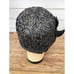 Vintage 1960s Black Raffia Straw Raffia Cloche' Womens Hat MOD