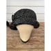 Vintage 1960s Black Raffia Straw Raffia Cloche' Womens Hat MOD