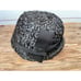 Vintage 1960s Black Raffia Straw Raffia Cloche' Womens Hat MOD