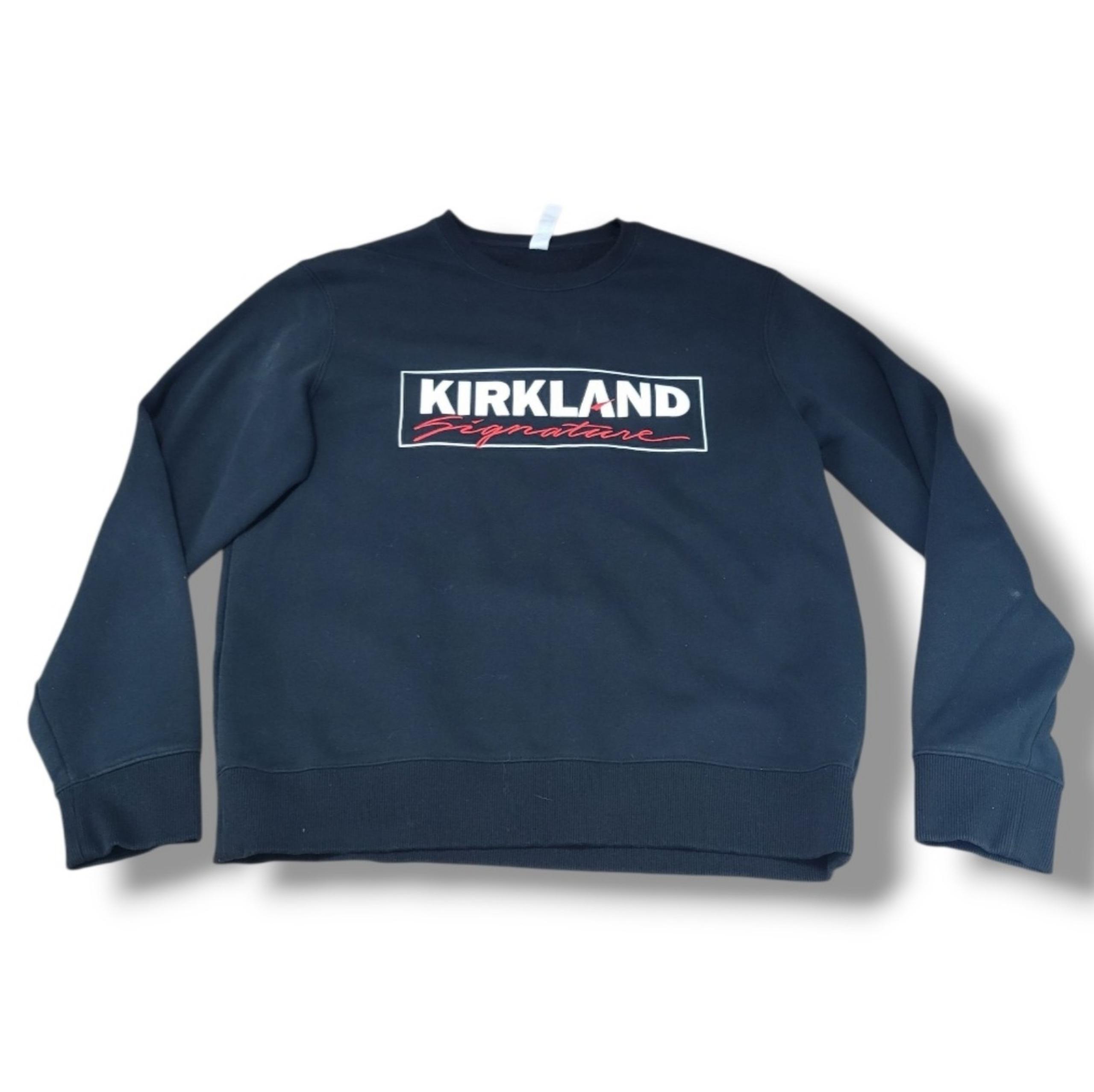 Kirkland Sweatshirt Size Medium M Men's Crewneck Pullover Sweatshirt Embroidered