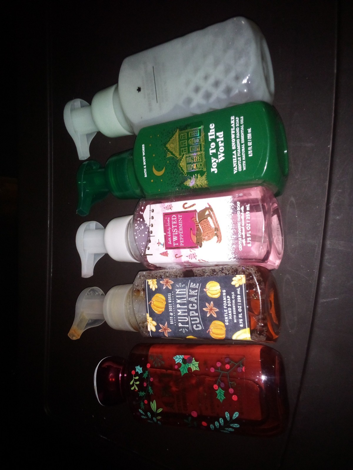 Bed and bath hand soap and one lotion
