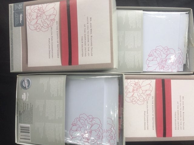 Wedding Invitations 4 Boxes