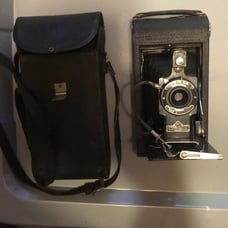 No. 2A folding Aoutigraphic Brownie camera made by Eastman @ Kodak co.