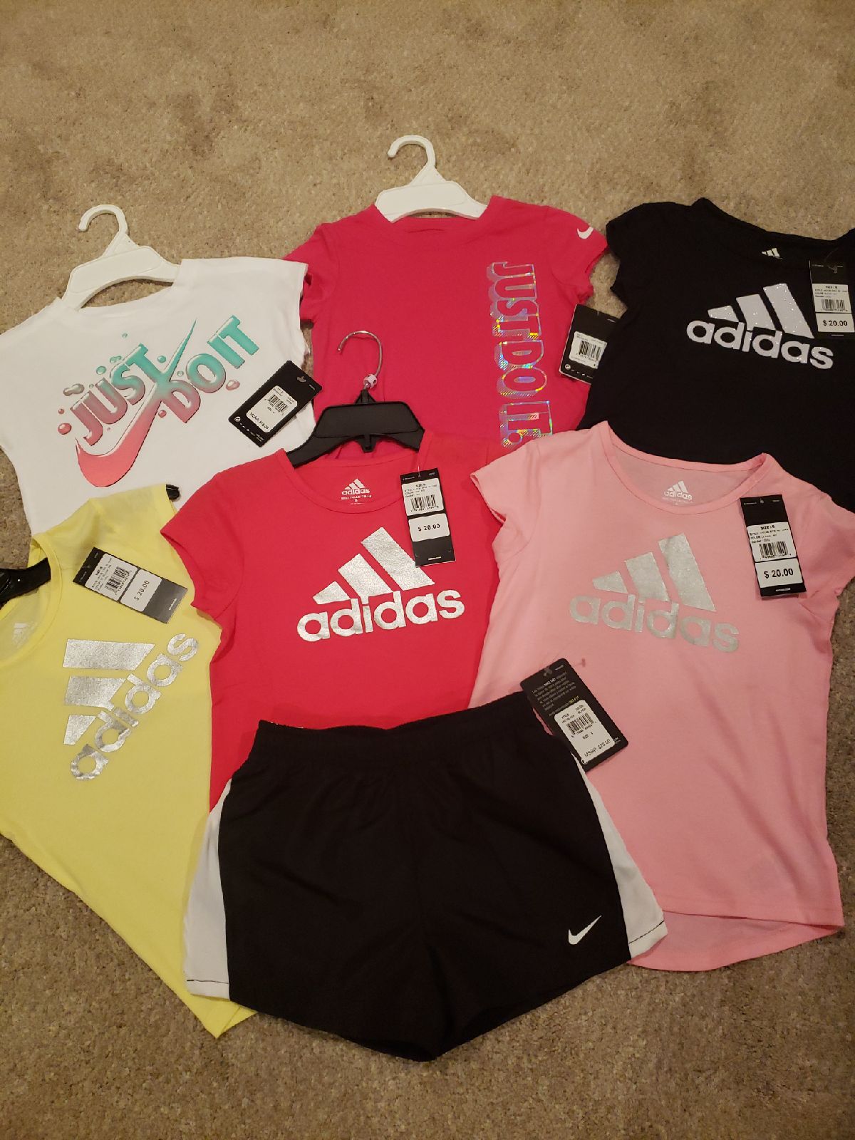 NWT GIRLS sz6 Nike/Adidas Bundle