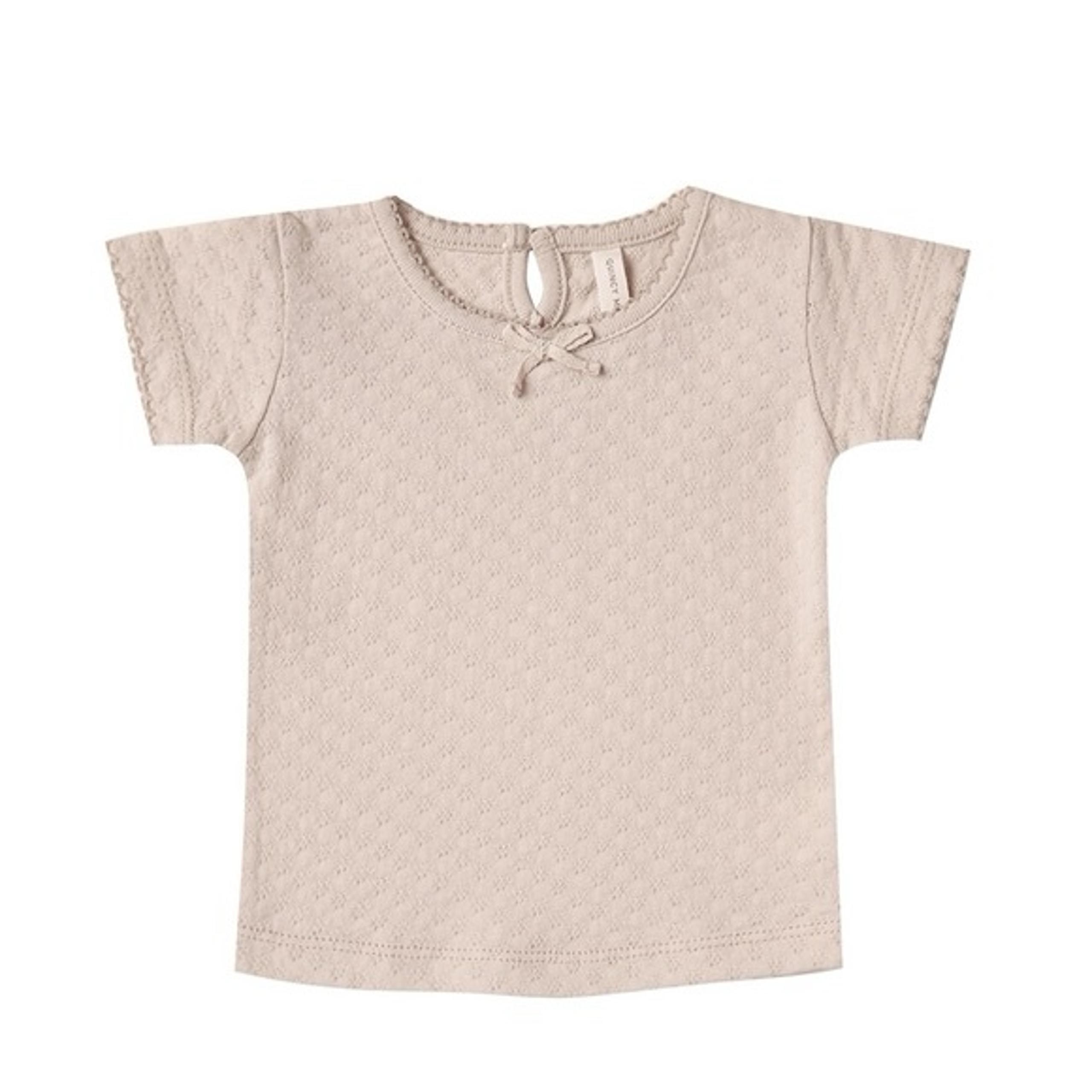 Quincy Mae Pointelle Tee - Petal
