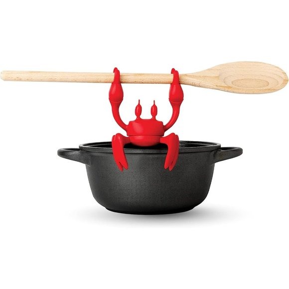 Red the Crab Silicone Spoon Rest for Stove Top Heat Resistant Kitchen Utensils