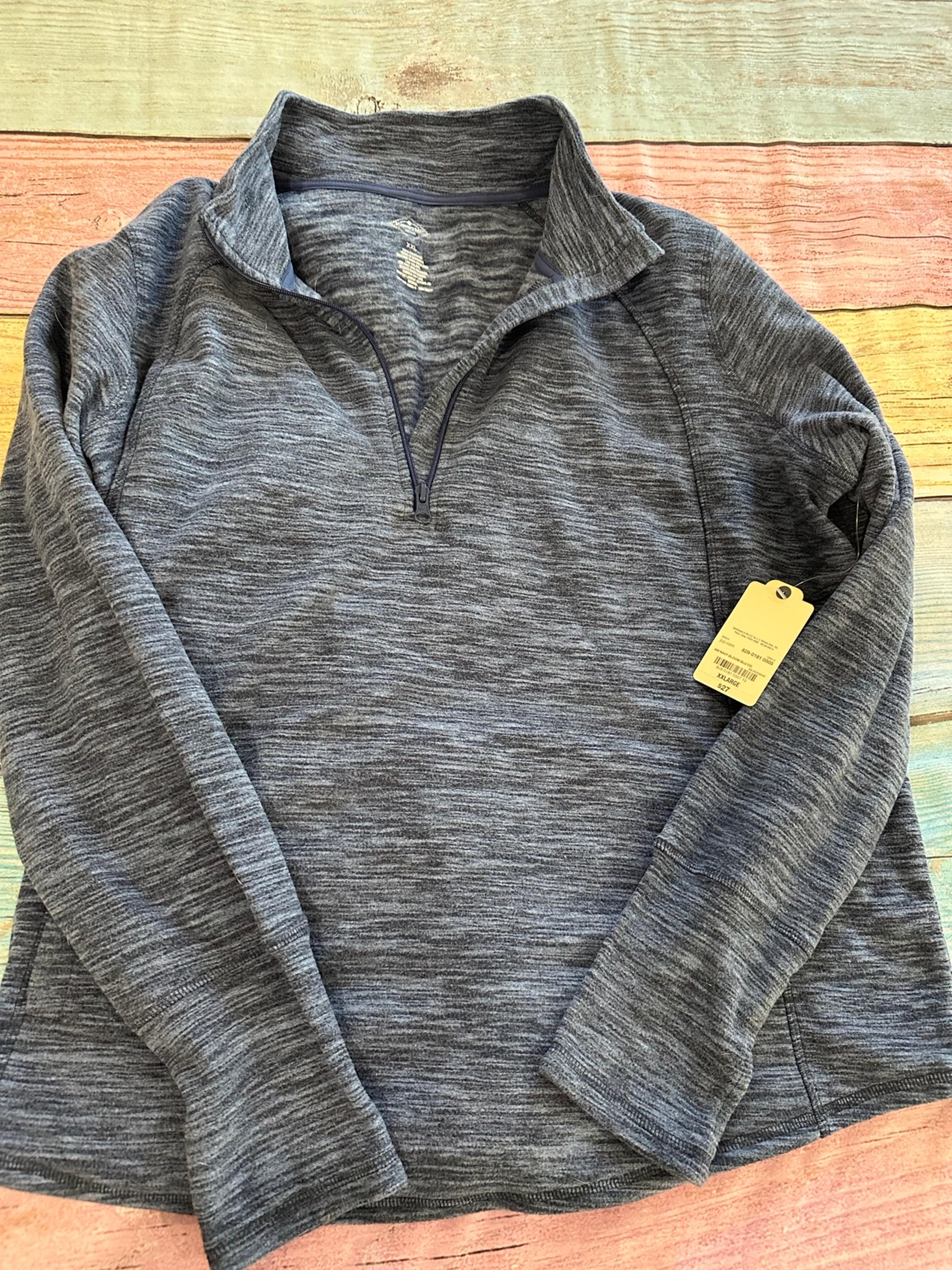 NEW ST JOHNS BAY LONG SLEEVE BLUE SHIRT SWEATER PULLOVER XXL