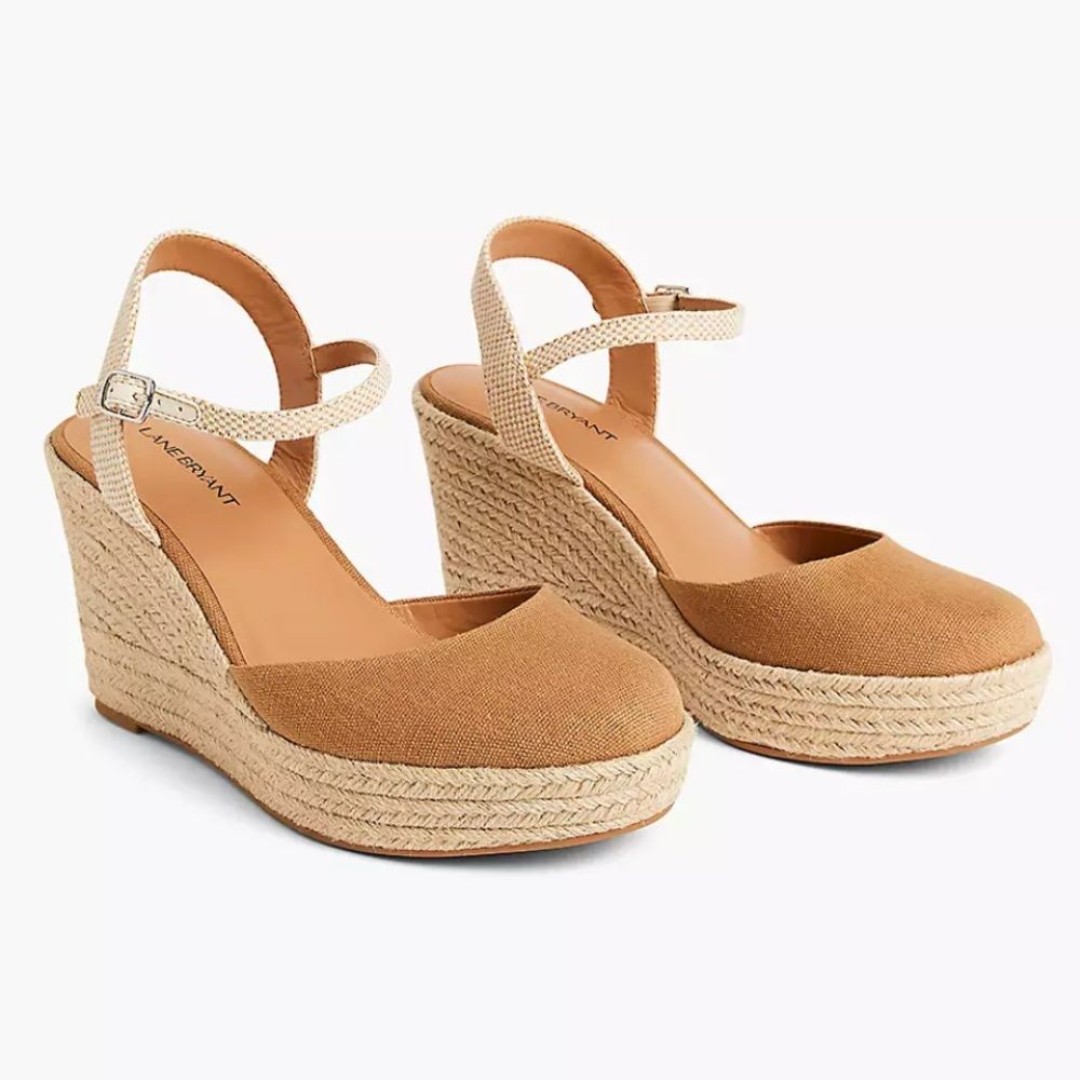 Lane Bryant Dream Cloud Closed-Toe Platform Espadrille Wedge 11W NWT