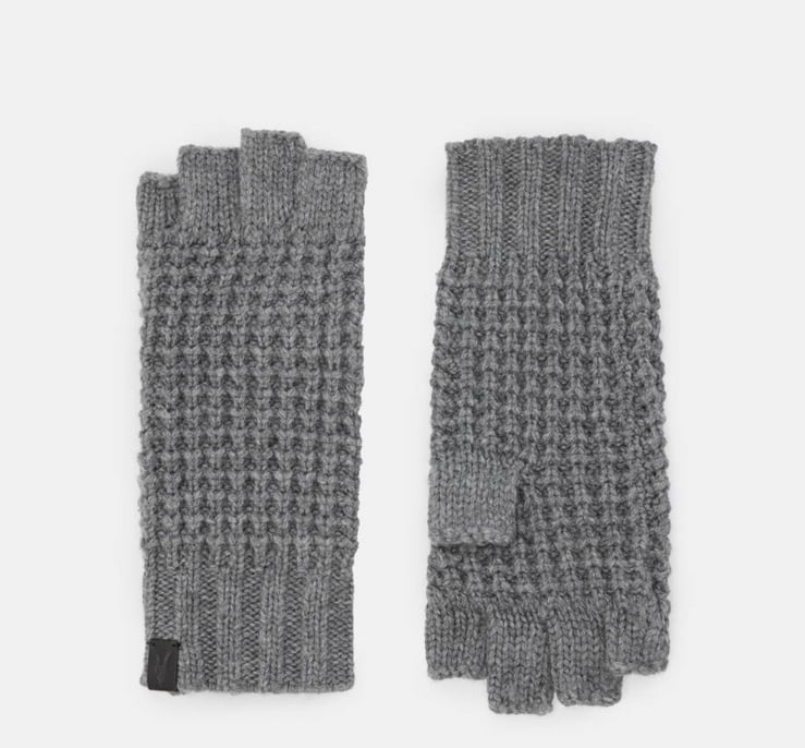 All Saints NEW Nevada Fingerless Wool Blend Gloves