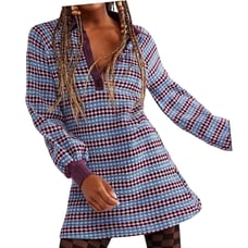 NWT LARGE FREE PEOPLE MAGGIE MINI DRESS IN TWILIGHT COMBO 128