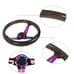 Universal 6-Hole 350mm Deep Dish Black Crystal Bubble Neo Spoke Steering Wheel