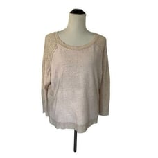 Free People Top cream/pink color size S