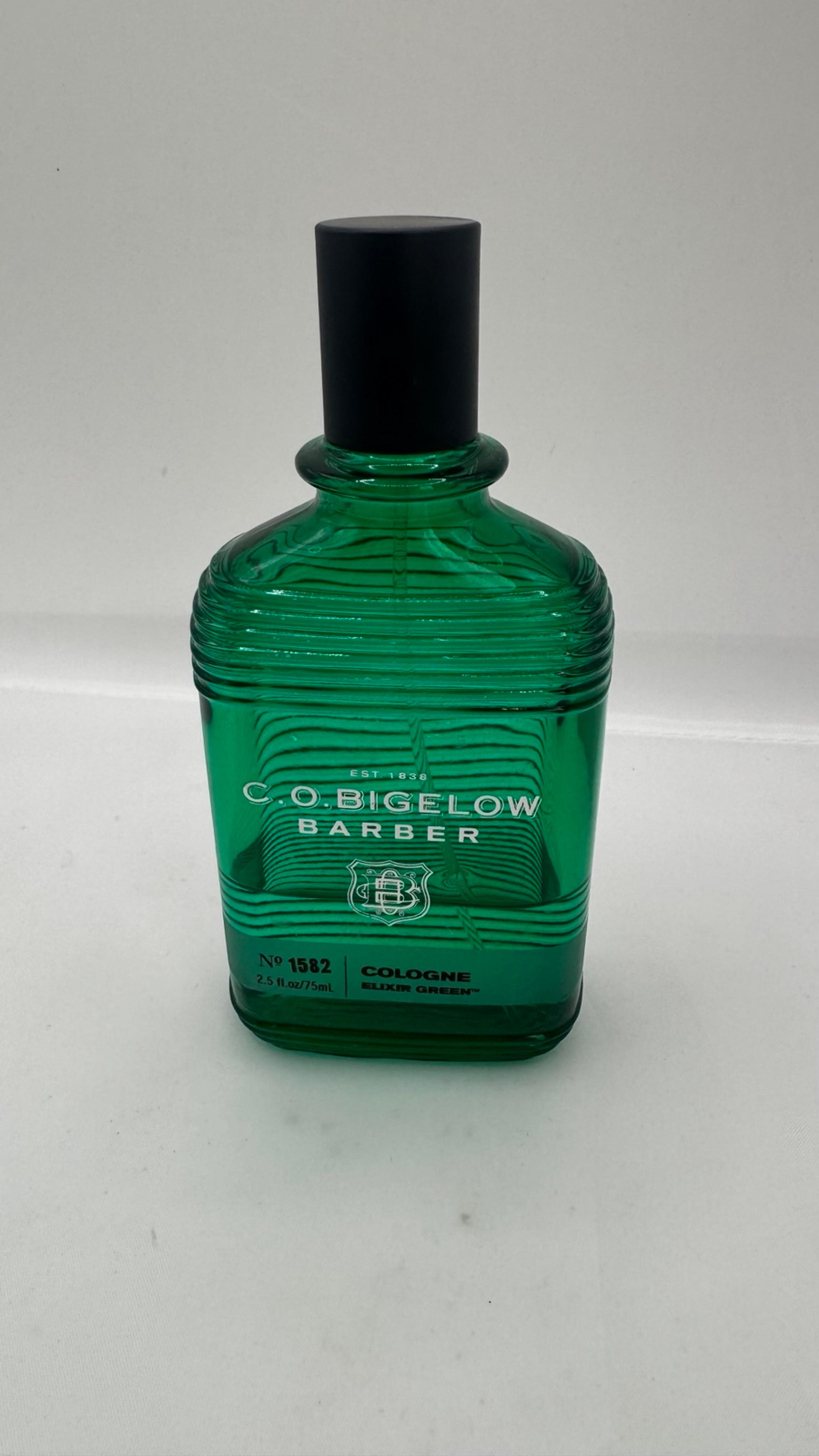C.O. Bigelow Barber Elixir Green 35% full RARE