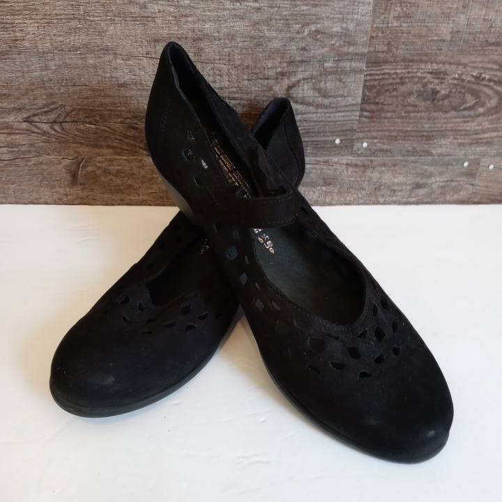 Mephisto Suede Mary-Janes with Cut-outs