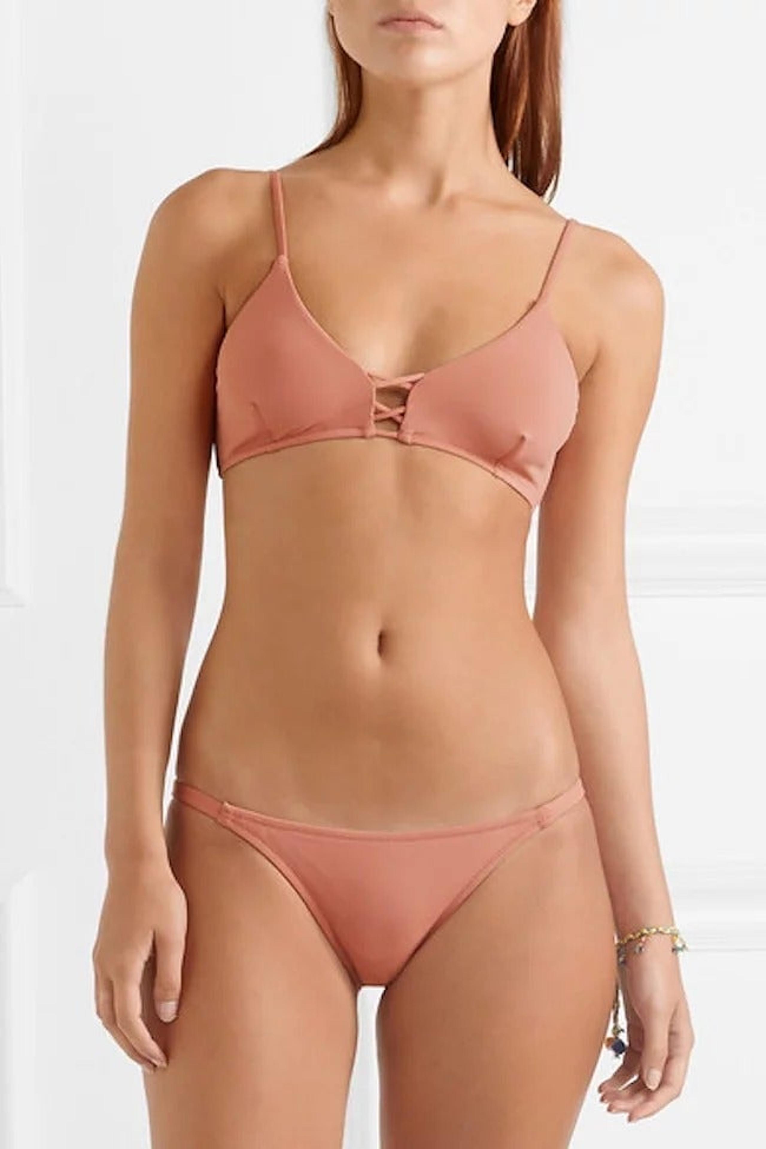 Melissa Odarbash Women's 2 Piece Bikini Set Size 2 Nude color.