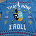 Roebuck & Co. Jewish Holiday Sweater Boy's Medium Blue Knit Pullover