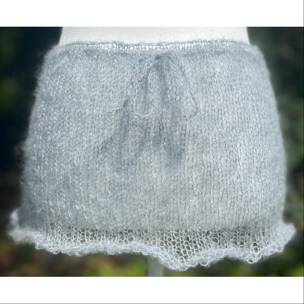 ✨Handmade Knitted Gray Mini Skirt