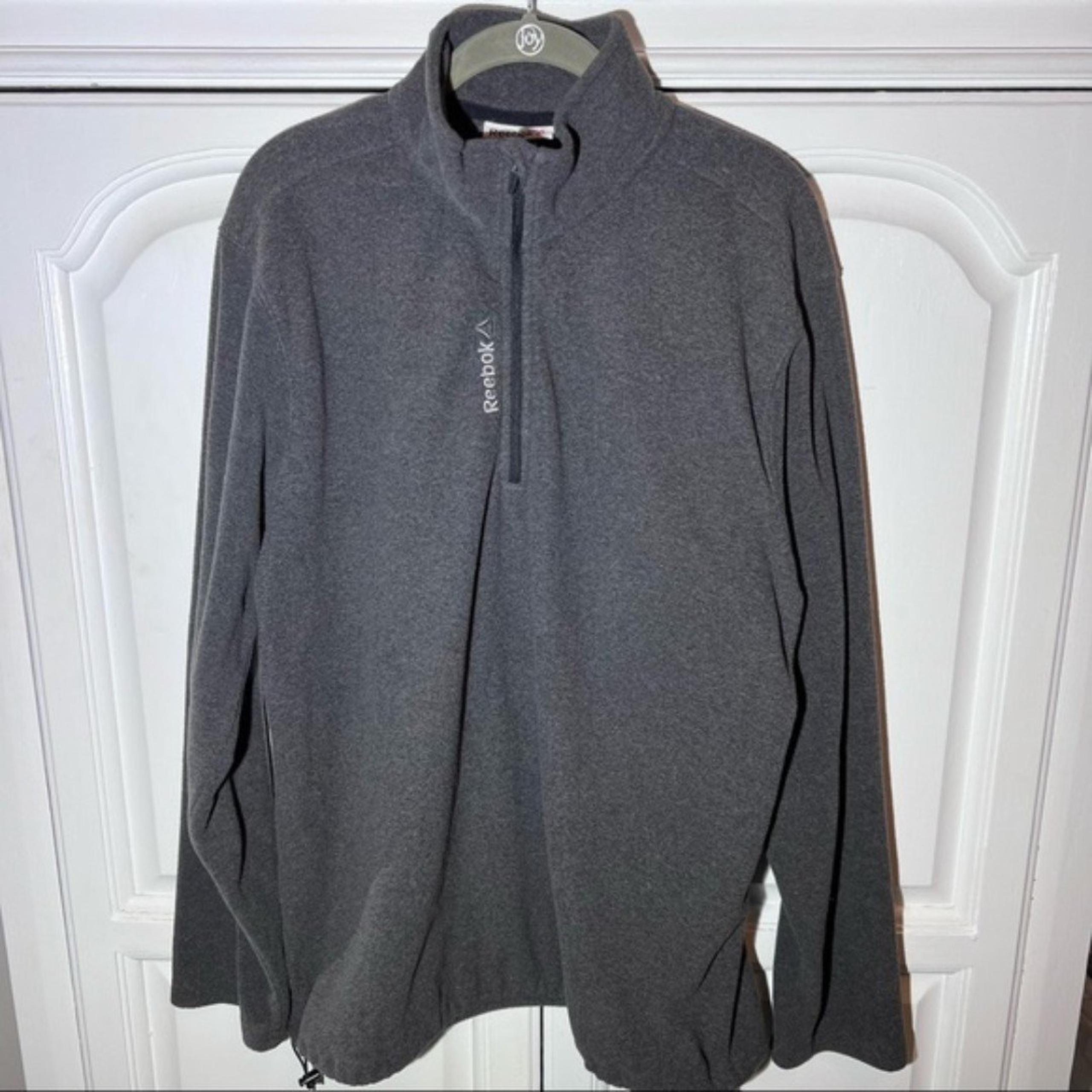 Reebok Men’s 1/4 Zip-Up Sweatshirt, Size L, Gray