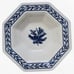 60s Vintage Cream Blue Independence Ironstone Castleton Tulip Octagonal Dish Set
