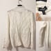 EXPRESS White Petite Cable Knit Mock Nec