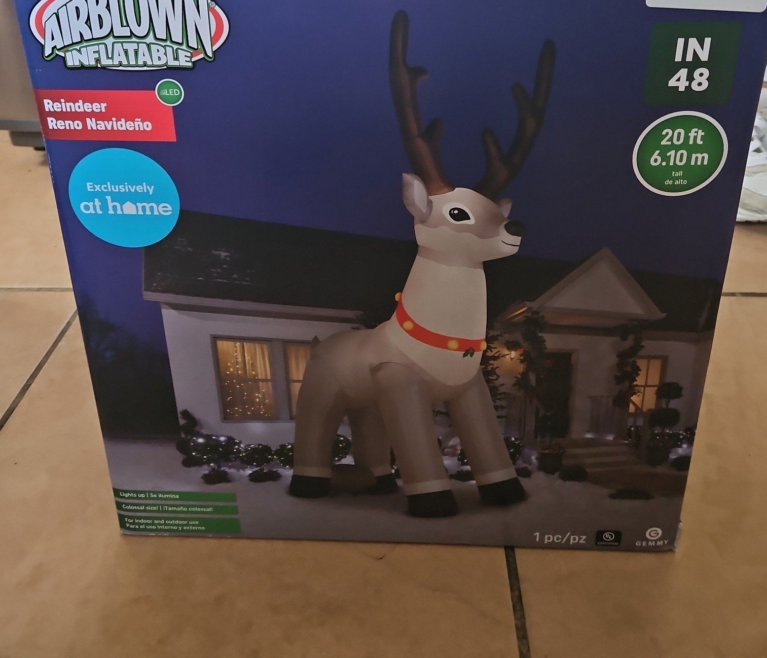 At Home 20ft reindeer inflatable