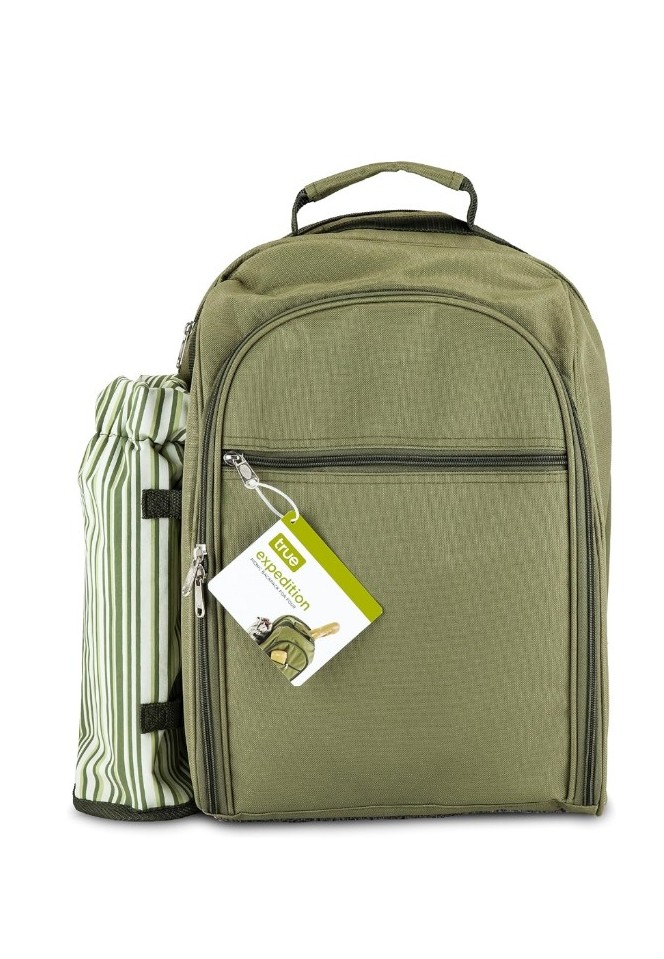 Expedition 4 Person Picnic Backpack in Green by True