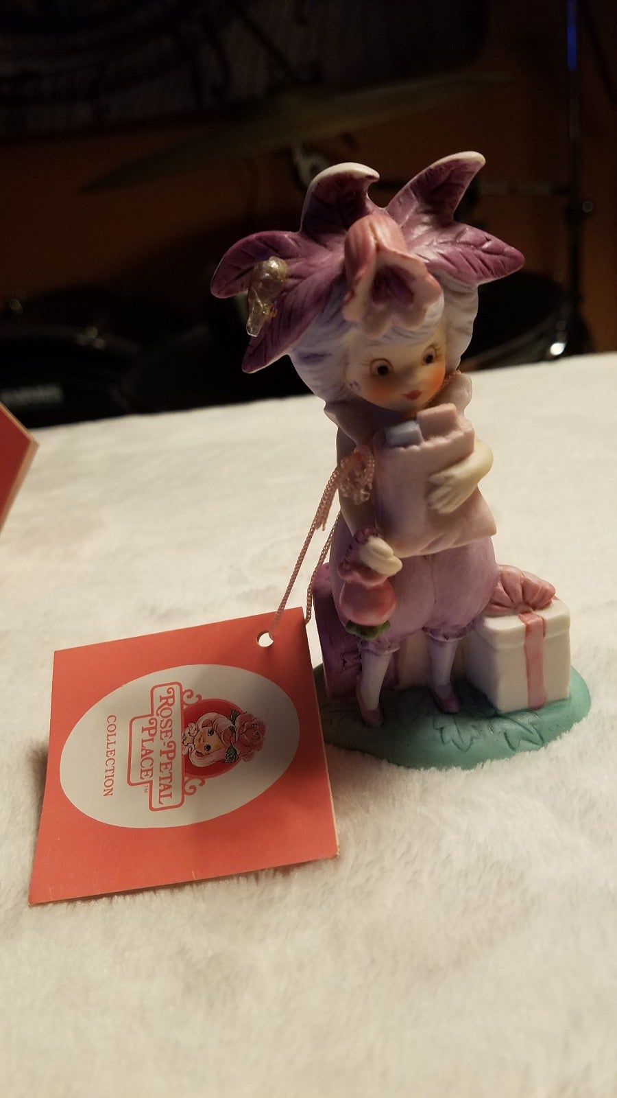 Vintage RARE Pink Rose Petal Place Collection Porcelain Figurine