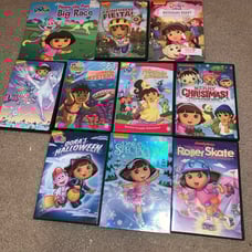 Dora The Explorer 9 DVD Lot and book