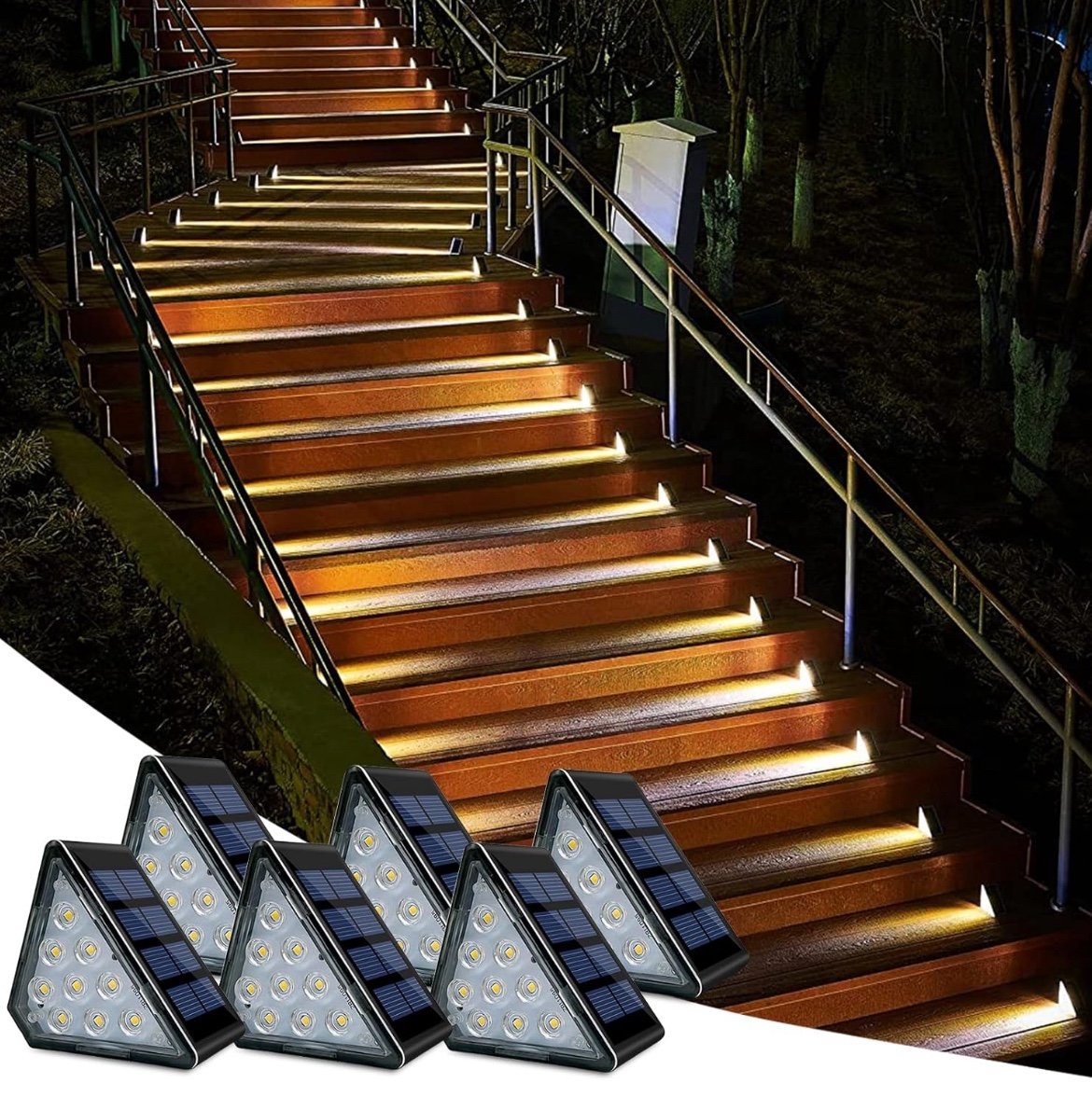 6 Pack Solar Step Lights