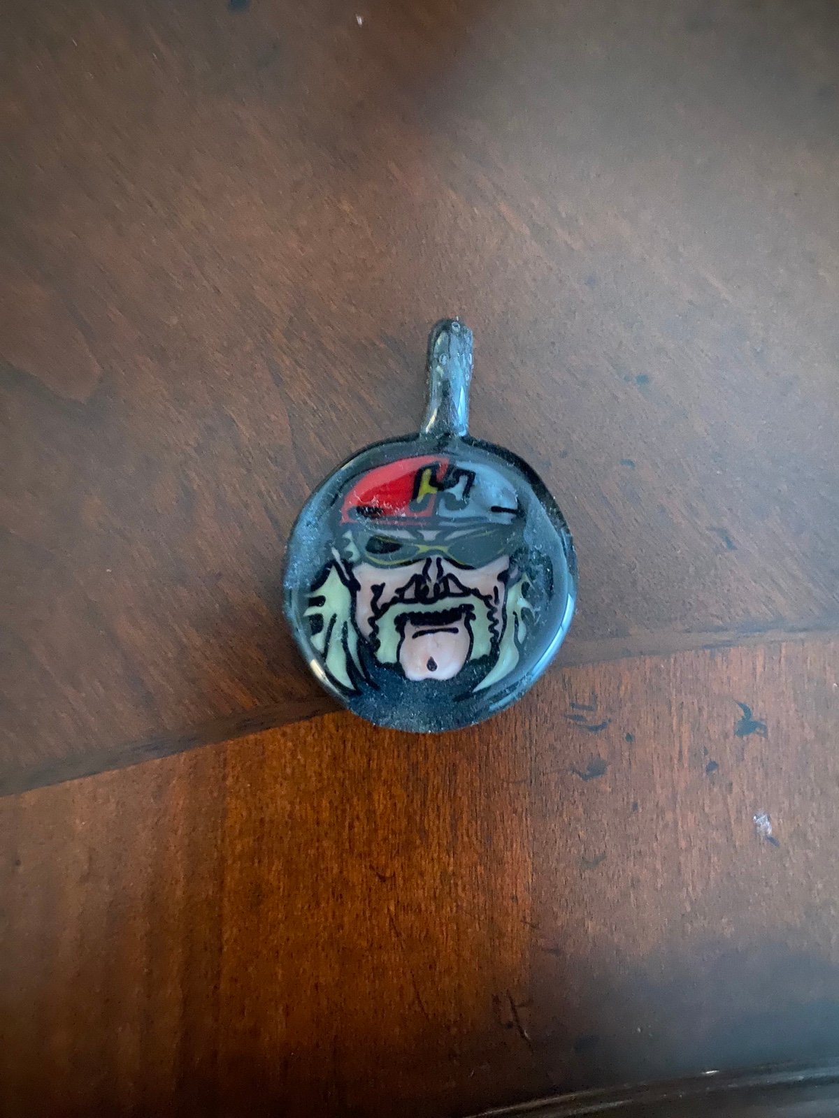 Hulk Hogan american handblown glass Pendant by windstar glass