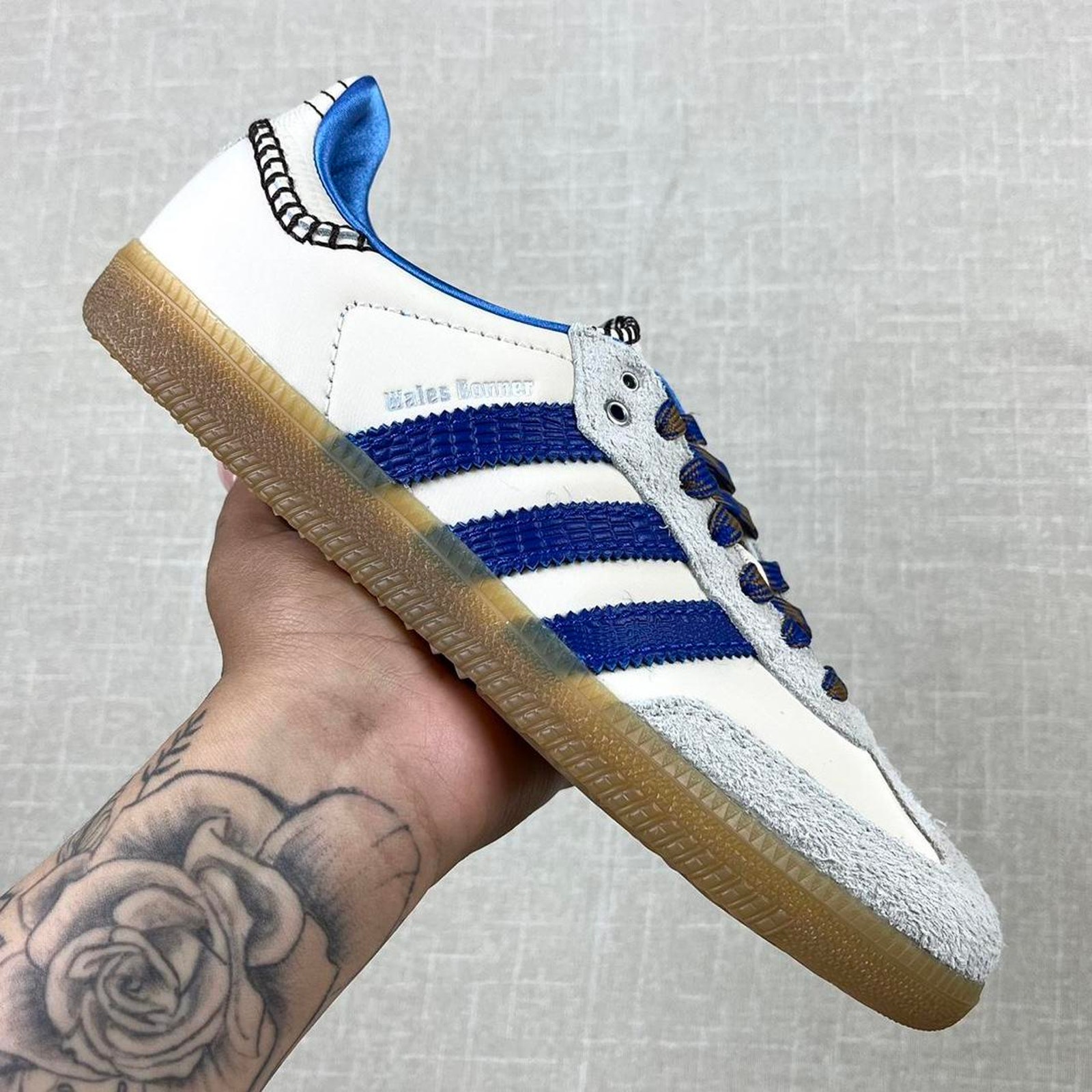 Adidas x Wales Bonner Samba Nylon “Wonder Clay Royal Blue Men 10.5