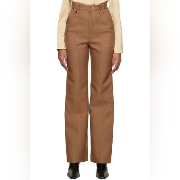 Nanushka Zelda High Rise Trouser - Brown - Size S